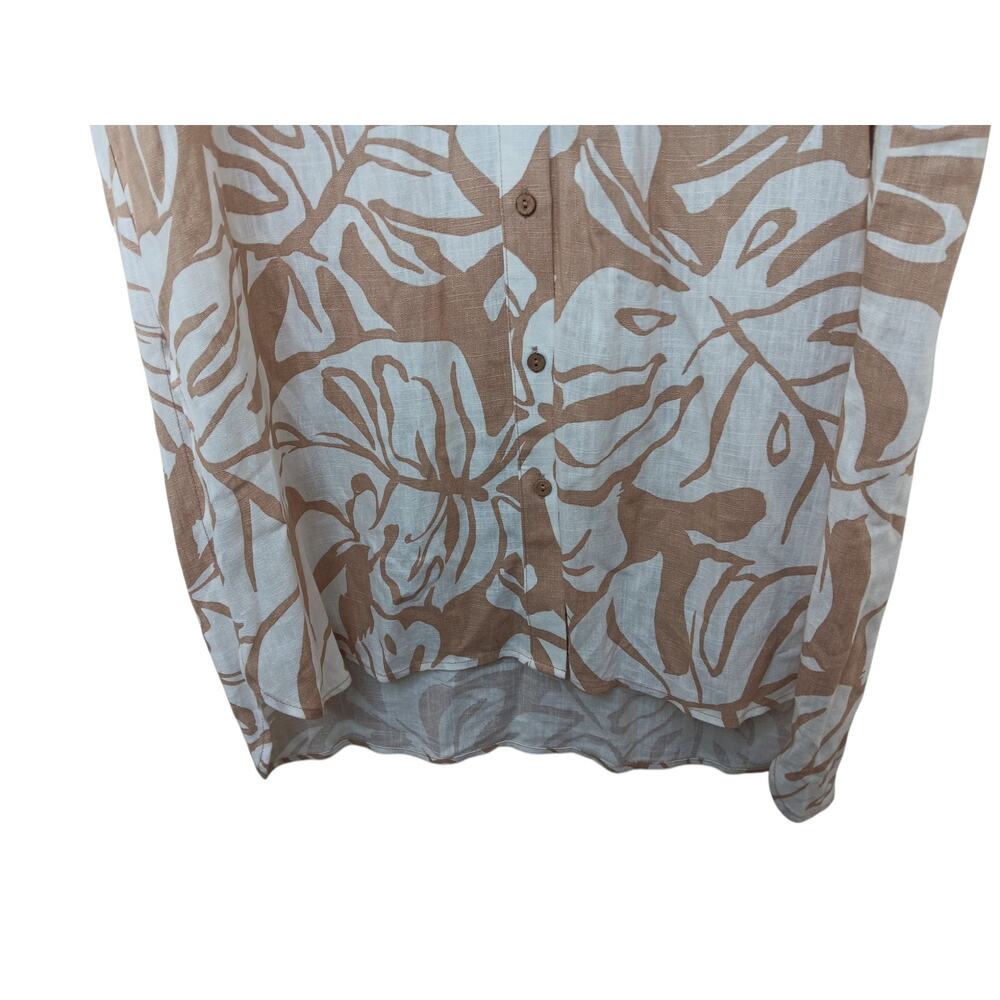 New Without Tags Easel Khaki Printed Button Down … - image 5